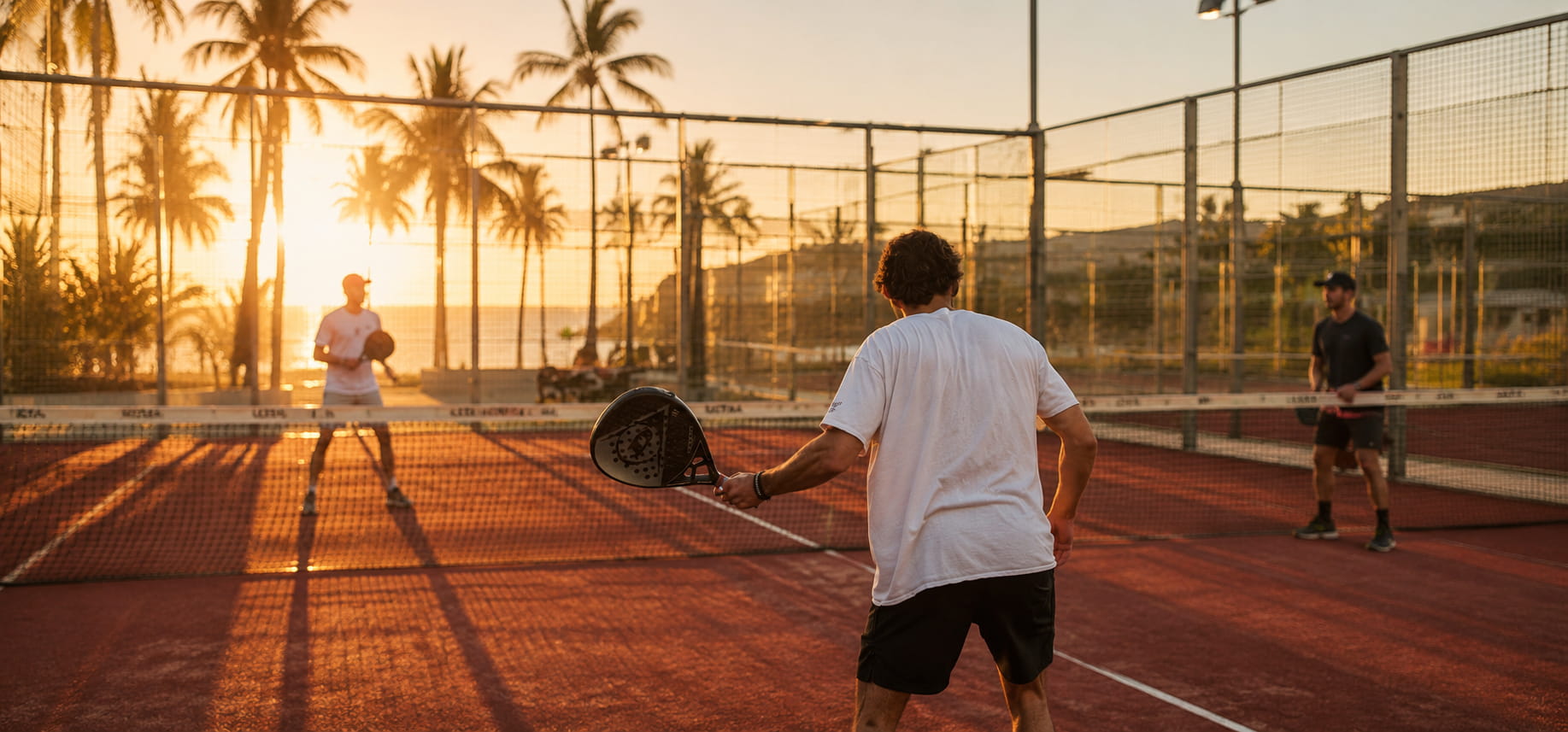 Padel clinic at Cabarete sports facility during a Vyllara retreat